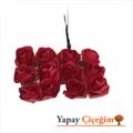 Kırmızı Kağıt G&uuml;l - K&uuml;&ccedil;&uuml;k Boy - 144 l&uuml; Paket
