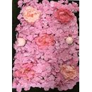 Pembe Çiçekli Duvar Kaplama Paneli 40x60 Cm