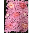 Pembe Çiçekli Duvar Kaplama Paneli 40x60 Cm