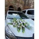 Beyaz Gül Araba Süsleme