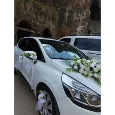 Beyaz G&uuml;l Gelin Arabası S&uuml;sleme