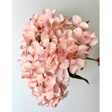 Pembe Küçük Yapraklı Büyük Ortanca Yapay Çiçek