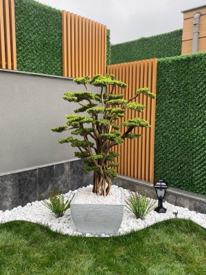 Modern Yapay Bonzai Ağacı detay fotoğrafı