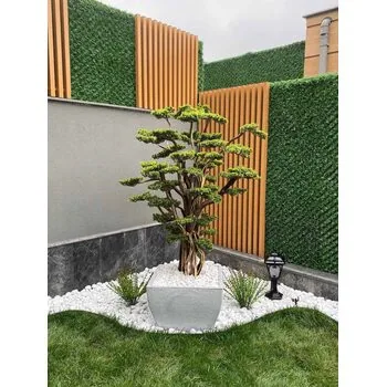Modern Yapay Bonzai Ağacı detay fotoğrafı
