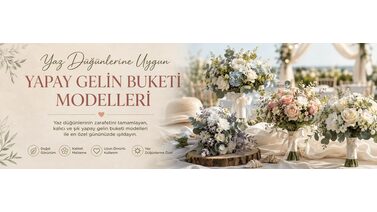 Yaz D&uuml;ğ&uuml;nlerine Uygun Gelin Buketi Modelleri