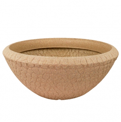 krem boho saksı