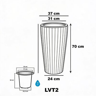 Lilyum Plastik Saksı