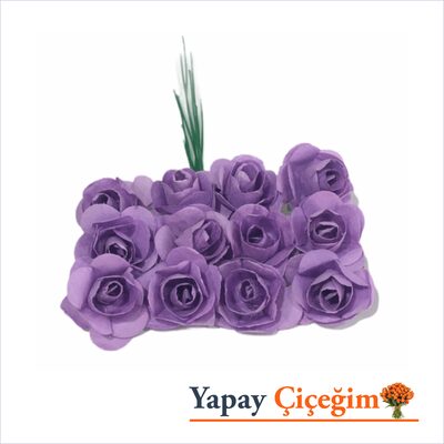 Lila Kağıt Gül - Küçük Boy - 144 lü Paket