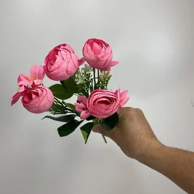 Canlı Pembe K&uuml;&ccedil;&uuml;k Şakayık &Ccedil;i&ccedil;eği