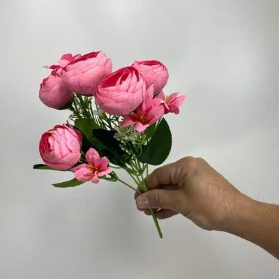 Canlı Pembe K&uuml;&ccedil;&uuml;k Şakayık &Ccedil;i&ccedil;eği