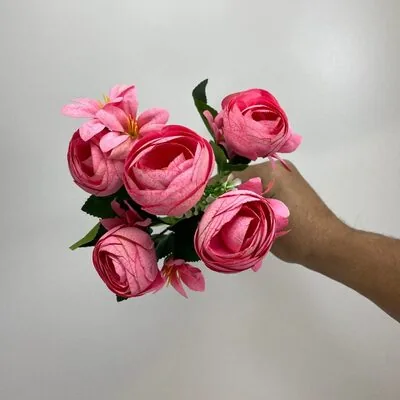 Canlı Pembe K&uuml;&ccedil;&uuml;k Şakayık &Ccedil;i&ccedil;eği