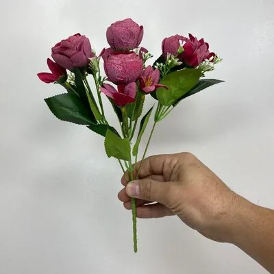 Pastel Fuşya K&uuml;&ccedil;&uuml;k Şakayık &Ccedil;i&ccedil;eği