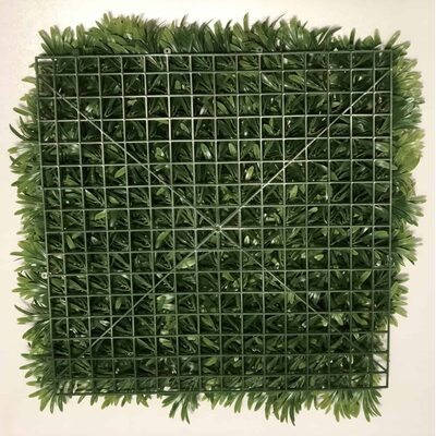 Artificial green wall panel with variegated greens of ivy  50x50 cm