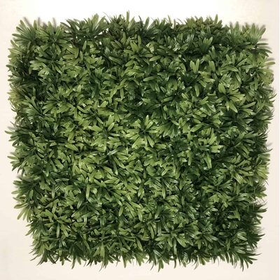 Artificial green wall panel with variegated greens of ivy  50x50 cm