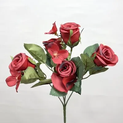 Kırmızı Yapay K&uuml;&ccedil;&uuml;k &Ccedil;i&ccedil;ek - Ucuz Yapay &Ccedil;i&ccedil;ek