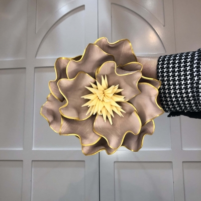 Büyük Zambak Çiçeği -  Vizon Gold Köpük Çiçek - Yapay Çiçek
