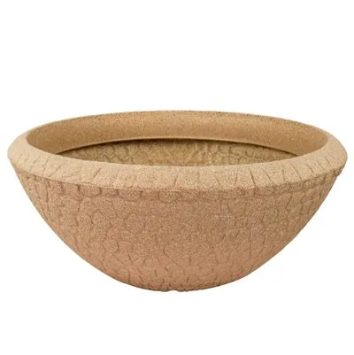 krem boho saksı