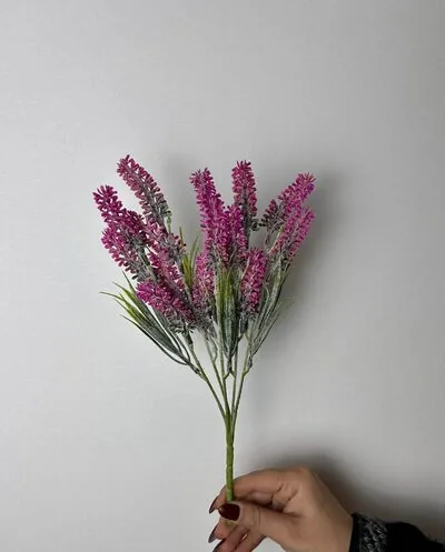 Pembe Yapay Lavanta &Ccedil;i&ccedil;ek Demeti