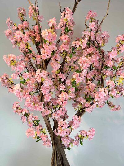Pembe Yapraklı Yapay Kiraz Ağacı yaprak detayı