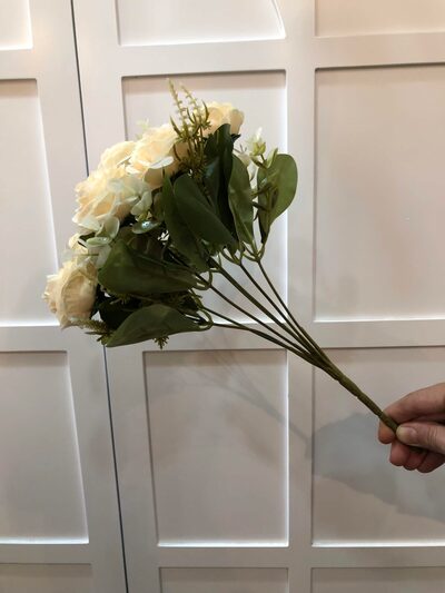 Yapay Gül Garnitürlü Krem