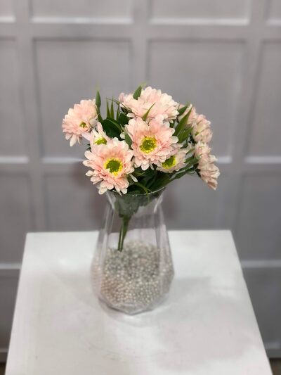 Yapay Soft Pembe Papatya Demeti Karışık Boy Çiçek