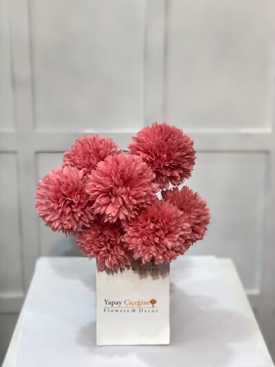 Yapay Koyu Pembe Kaliteli Kasımpatı Çiçeği