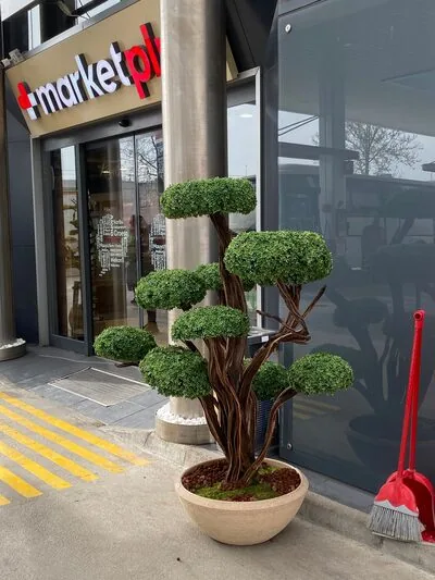Aisha Yapay Bonzai Ağacı Saksı Detayı