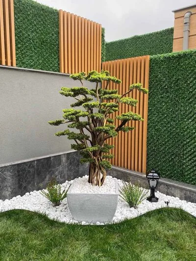 Modern Yapay Bonzai Ağacı detay fotoğrafı