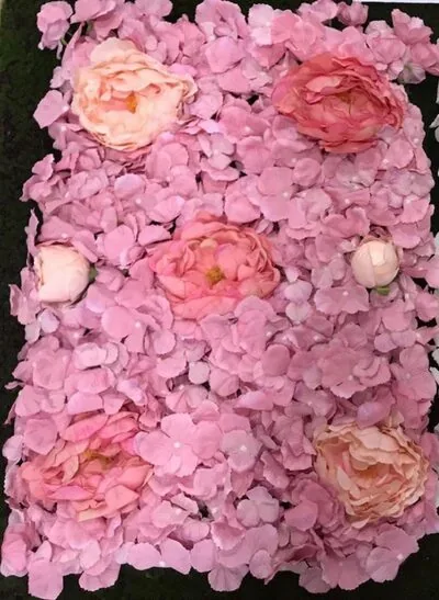 Pembe &Ccedil;i&ccedil;ekli Duvar Kaplama Paneli 40x60 Cm