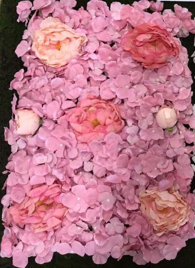 Pembe &Ccedil;i&ccedil;ekli Duvar Kaplama Paneli 40x60 Cm