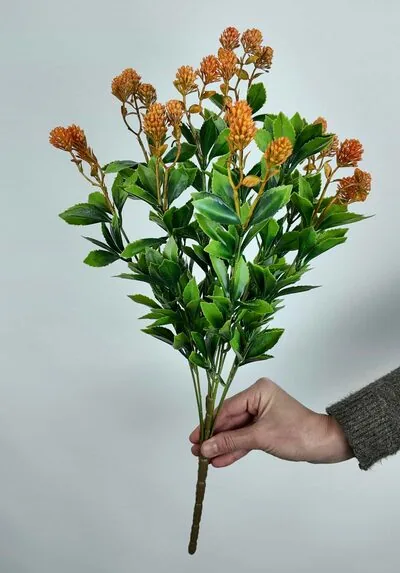Yapay &Ccedil;i&ccedil;ek Kalanchoe Turuncu demet