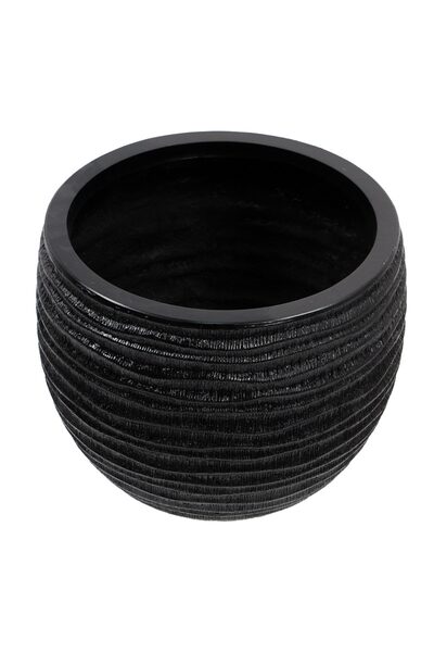 Desenli Yuvarlak Fiber Saksı