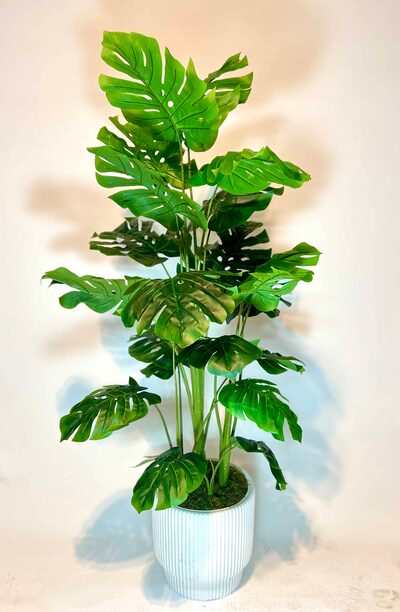 Yapay 3 Lü Monstera Ağacı detay fotoğrafı