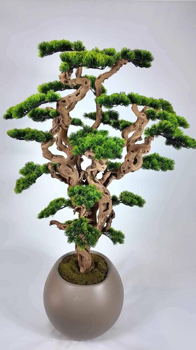 Bonsai Yapay Ağaç Plastik Saksılı Detaylı Fotoğrafı