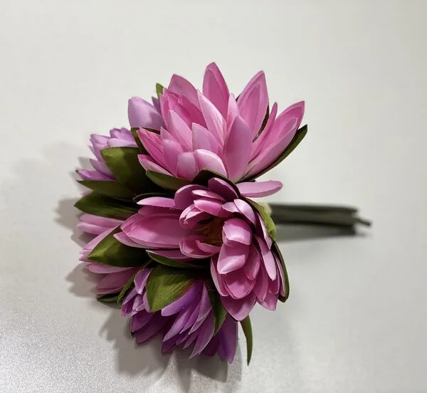 Kısa Saplı Nil&uuml;fer Pembe Yapay &Ccedil;i&ccedil;ek - 2274