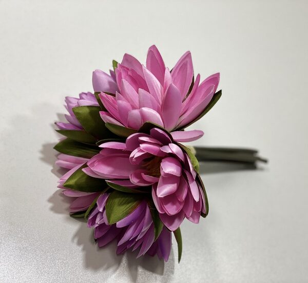 Kısa Saplı Nilüfer Pembe Yapay Çiçek - 2274