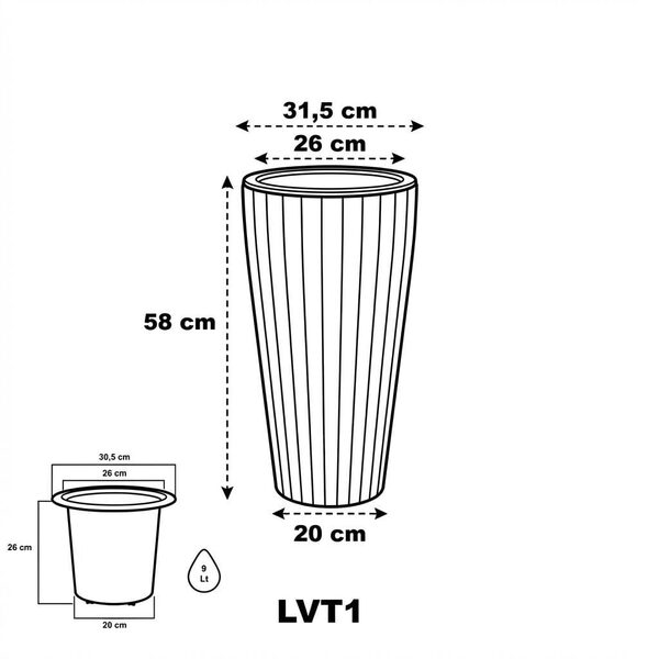 Lilyum Plastik Saksı