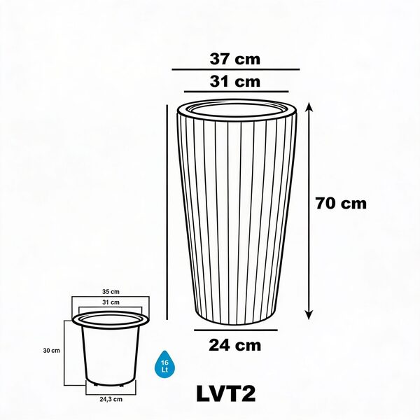 Lilyum Plastik Saksı