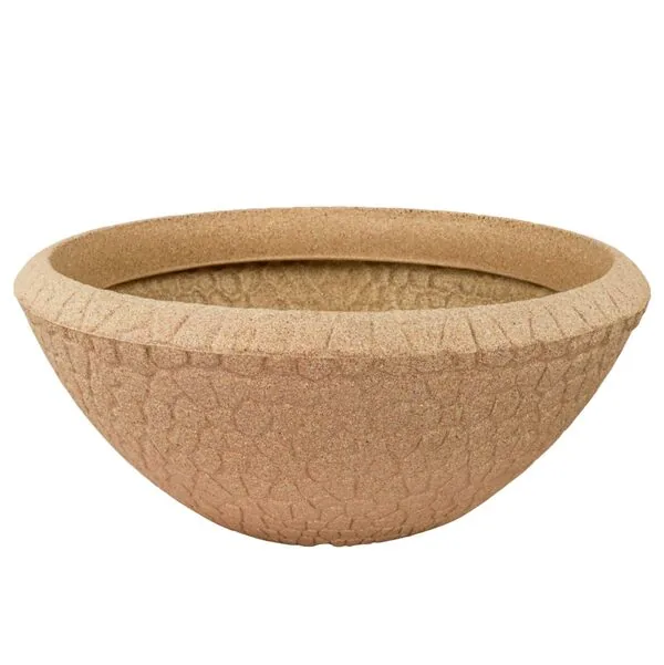 krem boho saksı