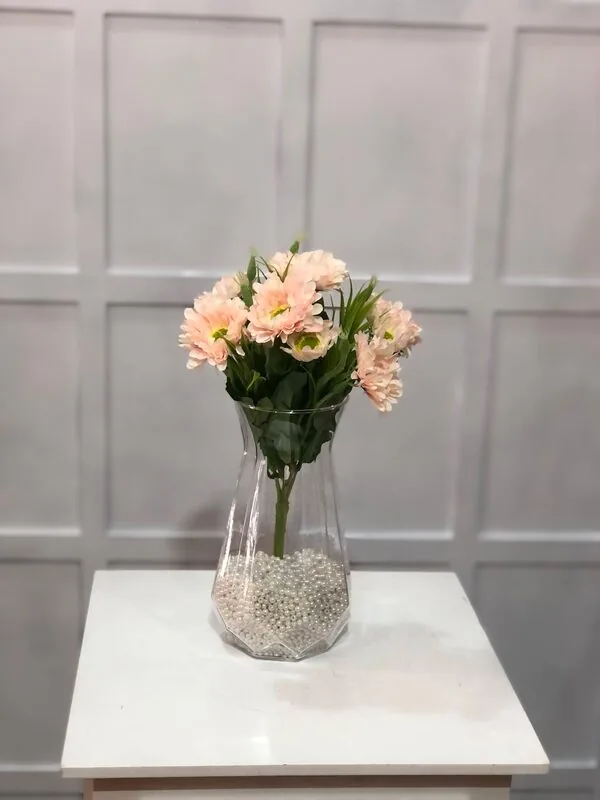 Yapay Soft Pembe Papatya Demeti Karışık Boy &Ccedil;i&ccedil;ek