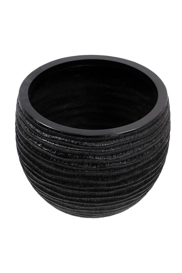 Desenli Yuvarlak Fiber Saksı
