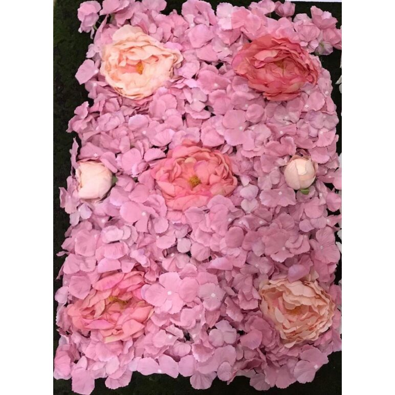 Pembe &Ccedil;i&ccedil;ekli Duvar Kaplama Paneli 40x60 Cm