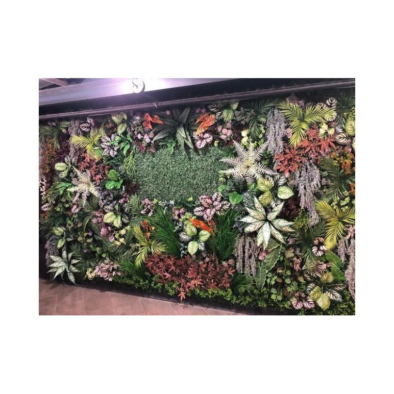 Yapay &Ccedil;i&ccedil;ekli Duvar Giydirme Yapay Moss Duvar 1 M2