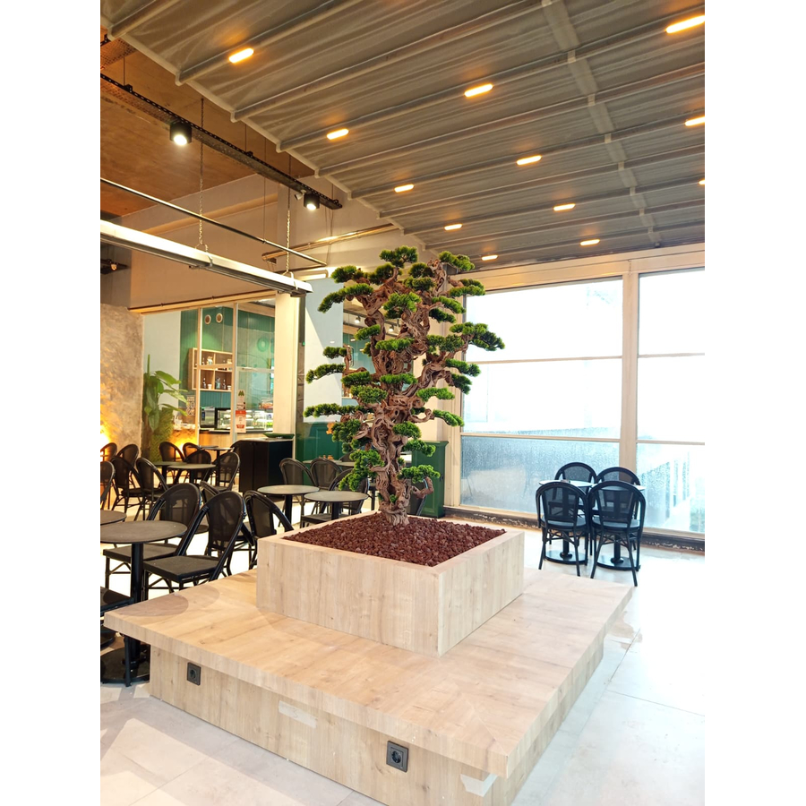 1.70 mt Saksısız Yapay Bonzai Ağacı – Dekoratif Ofis ve Ev Bonsai Modeli Detay Fotoğrafı