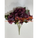 Pastel Yapay Ortanca Bordo Çiçek Demeti - Uygun Fiyat - 2010