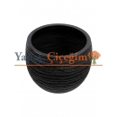 Desenli Yuvarlak Fiber Saksı