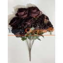 Bordo Büyük Pastel Gül Demeti - Vazo Çiçegi Modelleri - 2016