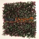 Outdoor UV Artificial Red Wall Hedge Panel 50x50 cm