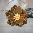 Büyük Zambak Çiçeği - Kahverengi Altın Yaldızlı Köpük Çiçek - Yapay Çiçek