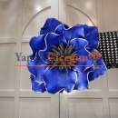 Büyük Zambak Çiçeği - Saks Mavisi Gümüş Köpük Çiçek - Yapay Çiçek